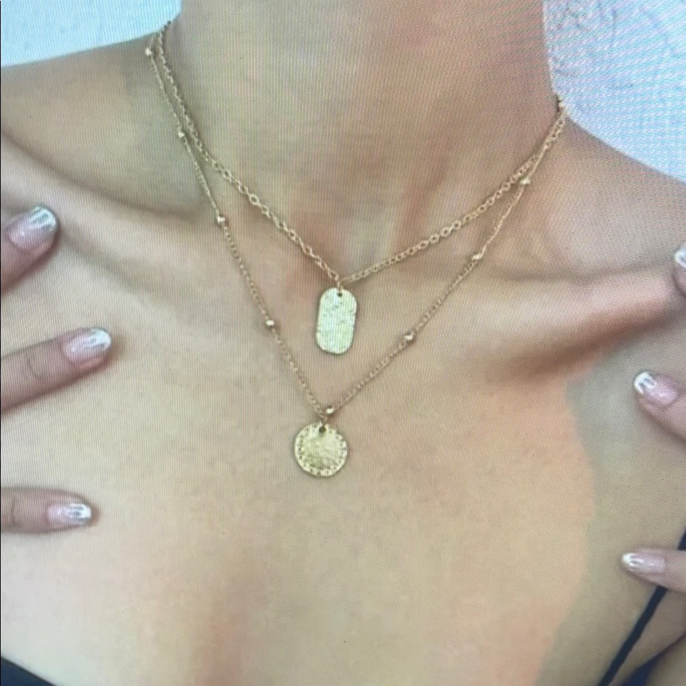 Elegant Gold Layered Necklace Set